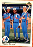 1990 Upper Deck #702 Larry Walker / Marquis Grissom / Delino DeShields UER