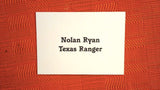 1990 Bleachers #NNO Nolan Ryan Texas Ranger Horizontal Card