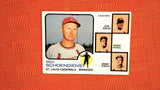 1973 Topps #497a Red Schoendienst Orange backgrounds