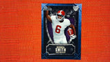 2021 Wild Card Matte #WWB-7 Devonta Smith Blue Border Weekend Warrior Purple Shield