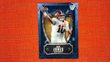 2021 Wild Card Matte #WWB-3 Mac Jones 2/7 Weekend Warrior Blue Border Black Scales Gold Shield