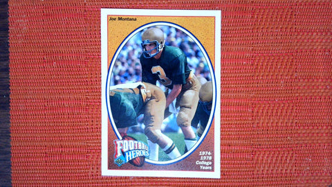 1991 Upper Deck #1 Joe Montana Football Heroes Joe Montana Box Bottoms Near mint or better