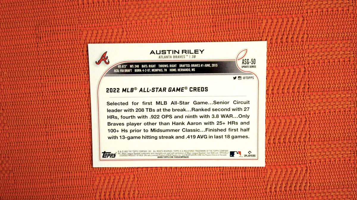 2022 Update All Star Game #ASG-50 Austin Riley - Atlanta Braves