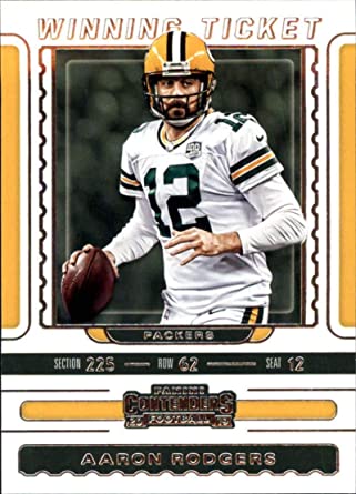 2019 Panini Contenders NFL 7 Aaron Rodgers - Green Bay Packers (Winning Tick. Set)
