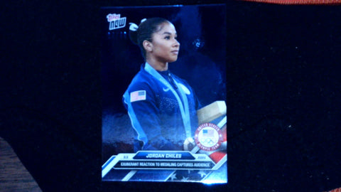 2024 Olympic Games TOPPS NOW® Card 14 - Jordan Chiles  /49 Blue