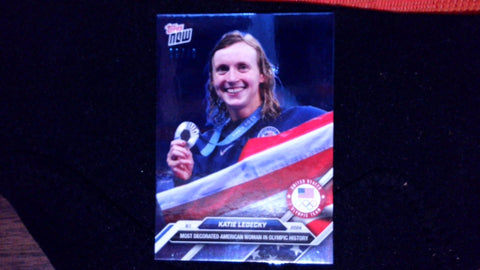 2024 Olympic Games TOPPS NOW® Card 11 - Katie Ledecky /49 Blue