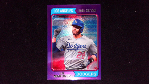 2023 Topps Heritage #662 J.D. Martinez Chrome Purple Refractor