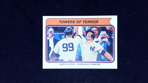 2023 Topps Heritage #CC-1 Towers of Terror (Aaron Judge / Giancarlo Stanton)