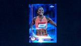 2024 Topps Chrome U.S. Olympics- Blue Refractors #51 Gabby Thomas #/150