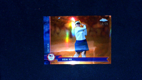 2024 Topps Chrome U.S. Olympics - Orange Refractors #120 Lilia Vu #/25