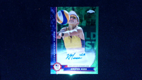 2024 Topps Chrome U.S. Olympics- Auto Green Refractors #AU-KN Kristen Nuss #/99