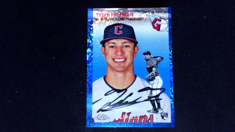 2023 Topps Chrome Platinum Anniversary #36 Tyler Freeman Blue Mini-Diamond #/199