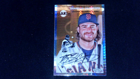 2023 Topps Chrome Platinum Anniversary #353 Brandon Crawford X-Fractor