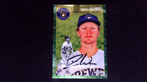 2023 Topps Chrome Platinum Anniversary #6 Joey Wiemer Toile White/Green #/99