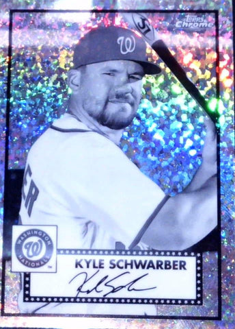 2021 Topps Chrome Platinum Anniversary #245 Kyle Schwarber Black & White