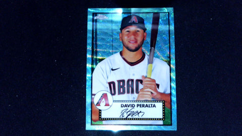 2021 Topps Chrome Platinum Anniversary #465 David Peralta Aqua Wave Refractor