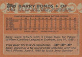 1988 Topps #450 Barry Bonds