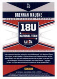 2019 Panini Stars & Stripes USA Baseball #40 Brennan Malone Base Longevity