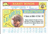 1990 Topps Major League Leaders Minis #70 Barry Bonds