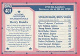 1991 O-Pee-Chee #401 Barry Bonds