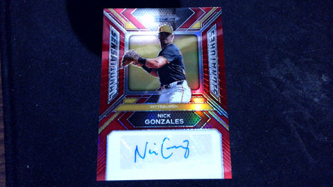 2024 Panini Prizm #SS-NG Nick Gonzales Sensational Signatures Red Prizms #/99