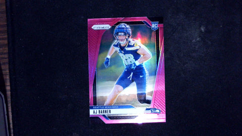 2024 Panini Prizm #304 AJ Barner Pink