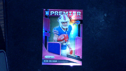2024 Panini Prizm #PJ-KCN Keon Coleman Premier Jerseys Pink