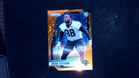 2024 Panini Prizm #358 Jordan Jefferson Orange Disco Prizm