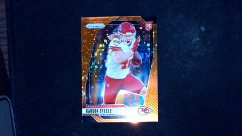 2024 Panini Prizm #377 Carson Steele Orange Disco Prizm