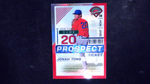 2024 Panini Prospect Edition #67 Jonah Tong Red Holo #/199
