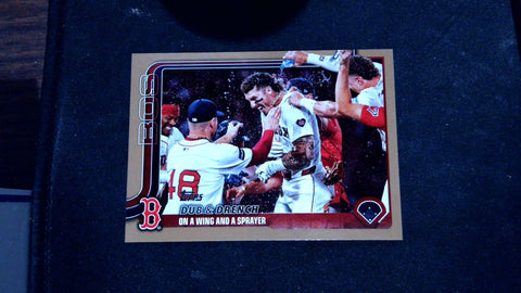 2025 Topps #312 Dub & Drench: On a Wing and a Sprayer Gold #/2025