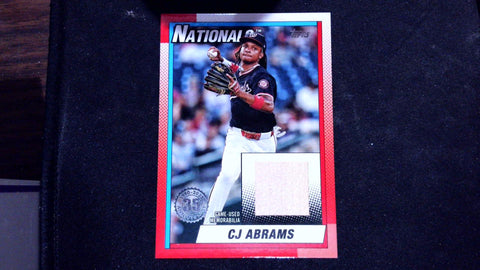 2025 Topps #T90R-CA CJ Abrams 1990 Topps Baseball 35th Anniversary Relics