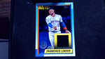 2025 Topps #T90R-FL Francisco Lindor 90 Topps 35th Ann. Relics Blue #/150