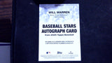 2025 Topps #BSA-WWA Will Warren Baseball Stars Autographs