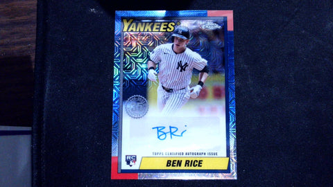 2025 Topps #90CA-BRI Ben Rice 1990 Topps 35th Ann. Chrome Auto  #/299