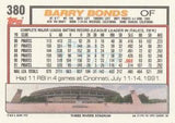 1992 Topps #380 Barry Bonds