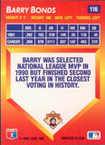 1992 Triple Play #116 Barry Bonds