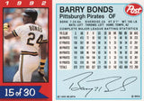 1992 Post Cereal #15 Barry Bonds