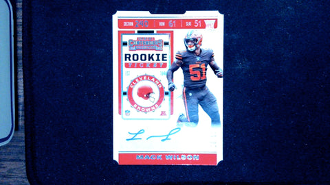 2019 Panini Contenders #228 Mack Wilson Rookie Ticket Stub #/51