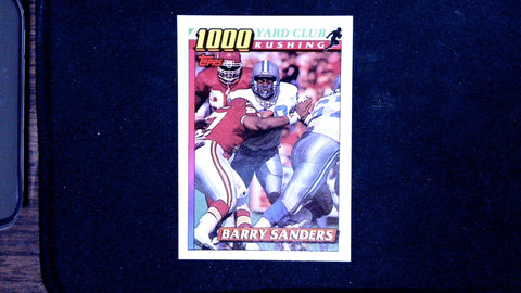 1991 Topps #2 Barry Sanders 1000 Yard Club