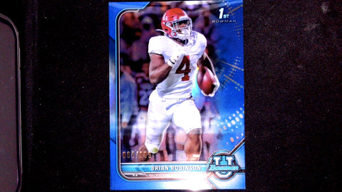 2021-22 Bowman University #48 Brian Robinson Chrome Blue #/199