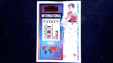 2020-21 Panini Contenders #15 Deni Avdija International Ticket Red