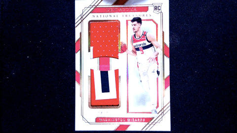 2020-21 Panini National Treasures #RM2-DAV Deni Avdija RC Dual Materials #/99