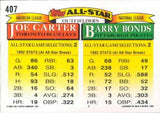 1993 Topps #407 Barry Bonds / Joe Carter