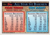 1994 Topps #384 Fred McGriff / Frank Thomas