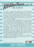 1988 Fleer #12 Paul Molitor All-Star Team