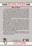 1988 Fleer #2 Mark McGwire Headliners