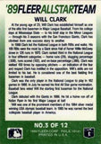 1989 Fleer #3 Will Clark '89 Fleer All-Star Team