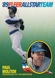 1989 Fleer #8 Paul Molitor '89 Fleer All-Star Team