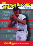 1989 Fleer #1 Wade Boggs For the Record